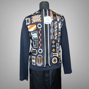 Hermes Womens Twillaine Cardigan Silk Twill & Cotton Tricotage EU Size 38